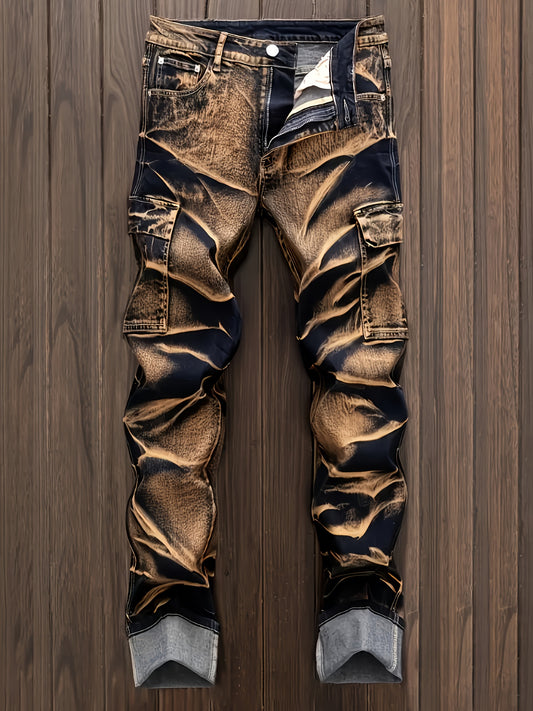 All-season Straight-leg Slim-fit Jeans, Trendy And Versatile Long Pants