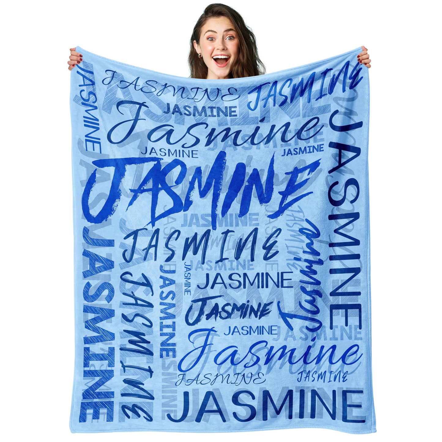 Personalized Fleece Blanket, Customized with Your Name, Soft and Warm, Unforgettable Moments, Great Holiday Gift, for Classmates, Friends, Family and Lovers, for Nap, Camping and Travel