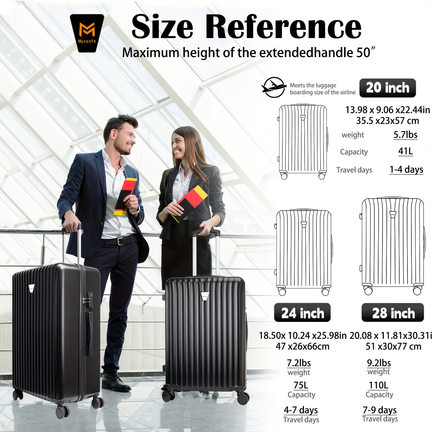 3pcss Luggage Set-Durable Hard Shell Suitcase Set With Double Spinner Wheels, Large Capacity, Includes 3pcs U-Shaped Travel Pillow Set, Ideal For Business Trips And Family Vacations, Perfect For Friends & Loved Ones