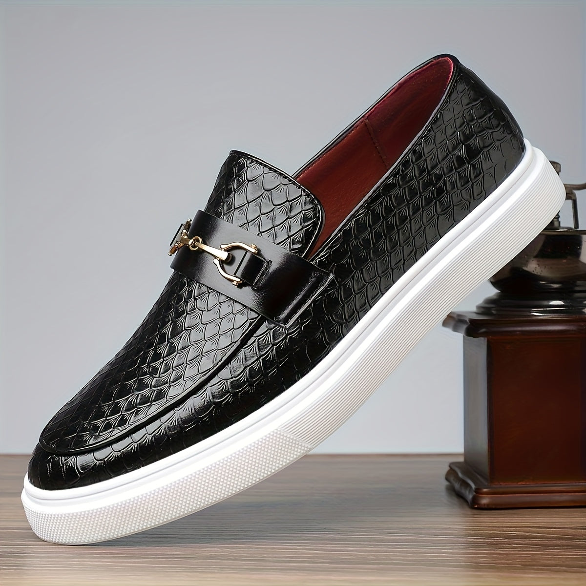 26053 Men's Business Casual Slip-On Shoes with Smooth Finish, Soft Insole, Perfect as a Gift