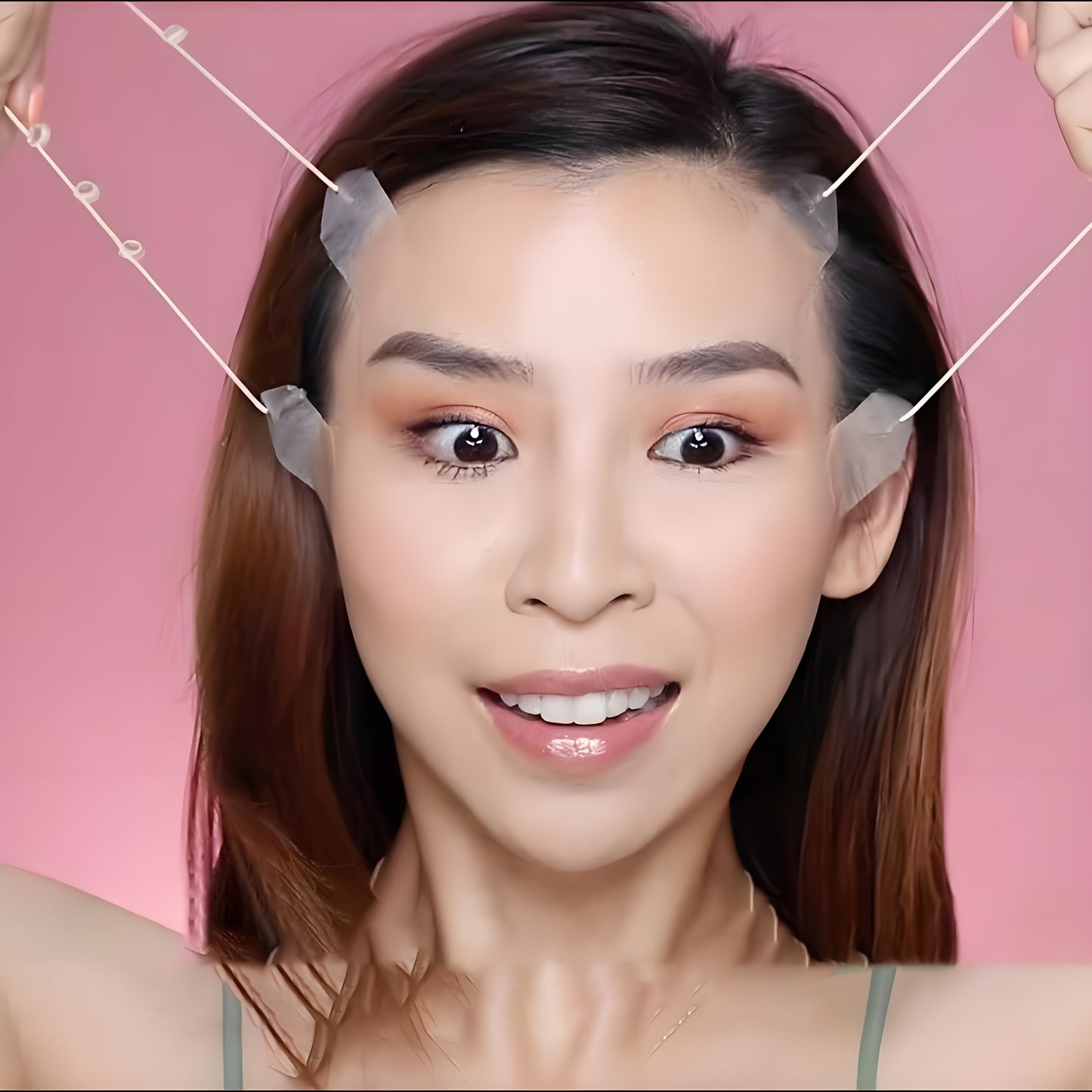 18pcs Invisible Facial Tape Set - Reusable and Unscented with 4 Adjustable Straps for Neck, Jawline, and Double Chin Area