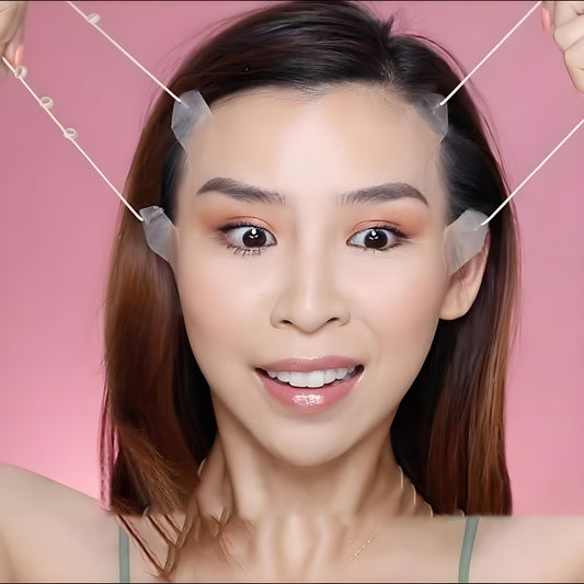 18pcs Invisible Facial Tape Set - Reusable and Unscented with 4 Adjustable Straps for Neck, Jawline, and Double Chin Area