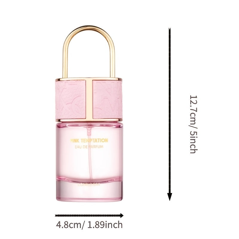 Long-Lasting 1.69oz/50ml PINK TEMPTATION EDP Perfume for Women - Oriental Floral Scent with Orange Blossom Bergamot Tuberose Vanilla Musk Notes - Ideal for Valentine's Day and Other Festivals Holiday Gifts&Dates