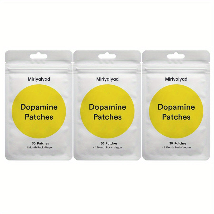 1 Month (30 Patches) - Dopamine Patches with Rhodiola & Mucuna Pruriens - Natural Dopamine Support, Light Beige-Friendly Adhesive, No Harsh Chemicals - for Adults, On-the-Go, Mood & Focus Booster - Vegan, Ethically Made, Loca