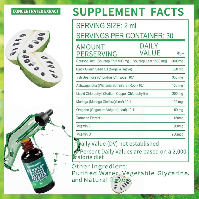 HEALVITAS Liquid Chlorophyll Drops - 2.03/4.06/6.09oz, Natural Body Odor Control & Gut Health Support, with Vitamin C & D, for Digestive, Immune, Liver & Light Beige Health - Easy-to-Take Oral Supplement, Digestive Health Sup
