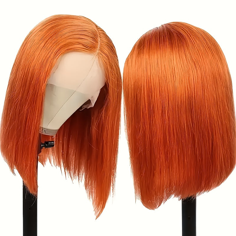 [Straight Human Hair Wig] 250% Density Straight Human Hair Glueless Wig, Glueless Straight Bob Wigs for Women, 13x4 HD Lace, Preplucked Pre Cut Lace Air Wig, Put On And Go Human Hair Wigs