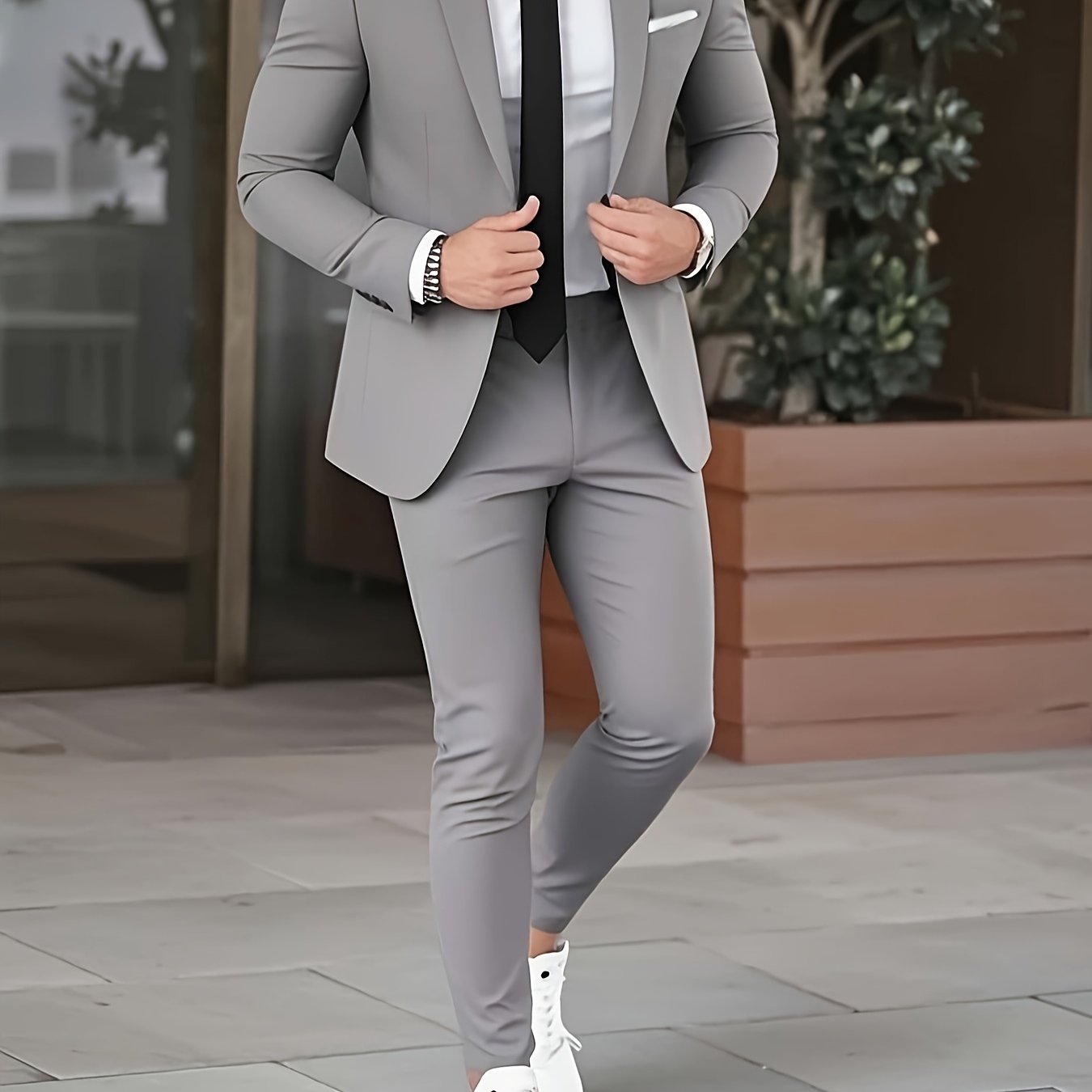 Men'S Premium New Two-Piece Suit Set, Stylish for Weddings, Parties, Graduation Ceremonies, And Business Gatherings.