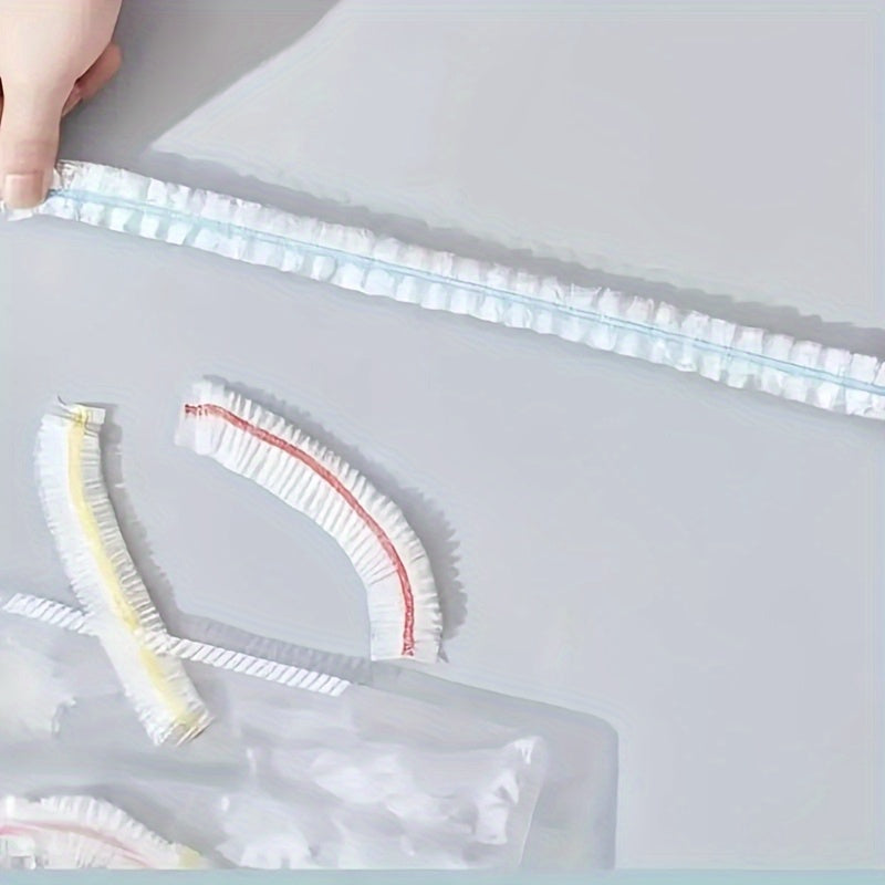 100pcs Professional Barber Shop Oil Film Hair Dye Caps - Waterproof Transparent Plastic, Easy to Carry for Travel, Hotel & Home Use - Essential Deep Conditioner for Men & Women