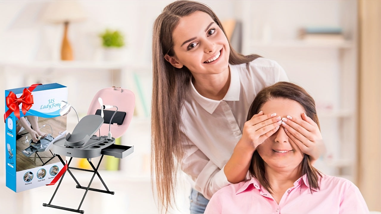Pedicure Stool The Pedicure Tools for Easy at-Home Pedicures Adjustable Pedicure Foot Rest, for Mom from Daughter, Son, - Birthday Gifts for Women