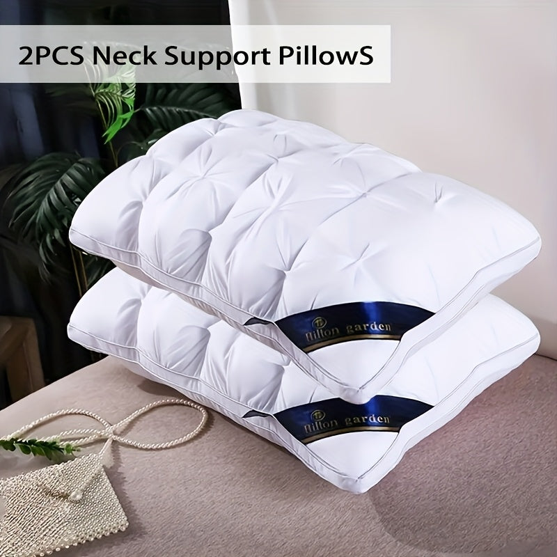 2pcs (Buy One Get One Free/ 4pcs Buy Two Get Two Free) Luxury Hotel Quality Neck Support Pillow, 19x29 inches - Soft Quilted Polyester Pillow, Provides Deep Sleep and Neck Support, No Extra White Space Theme Pillow, Comfortab