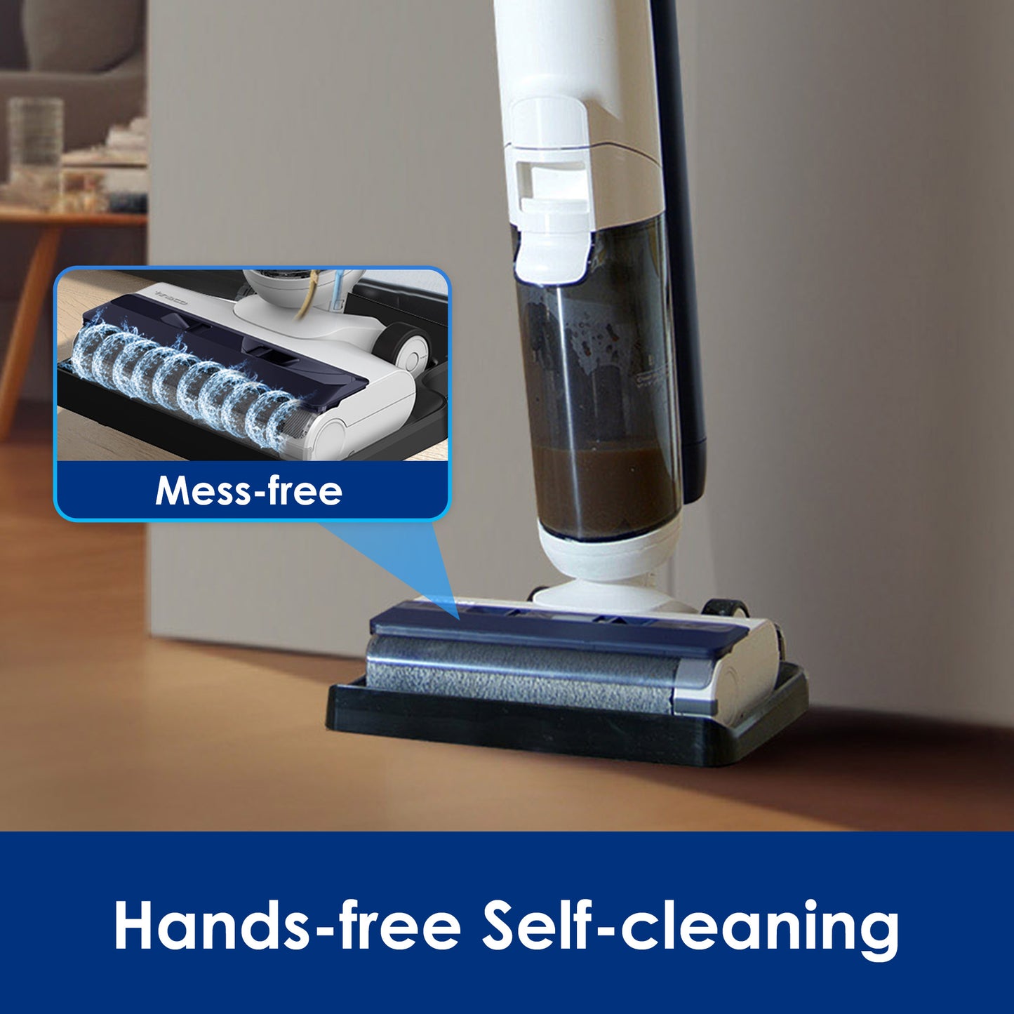 🎉Huge Sale🎉: Tineco iFLOOR 5 Breeze Complete Wet Dry Vacuum, One-Step Cleaning for Hard Floors, Edge Clean, Auto Self-Cleaning, Lightweight & Cordless Design, Blue