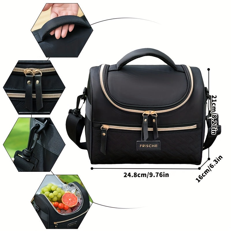 [Leakproof Insulated Lunch Bag] Reusable Leakproof & Lightweight Insulated Lunch Bag | Thermal Food Carrier Tote for Travel, Picnics, Work, Outdoors - Durable Built-in Insulation Cooler