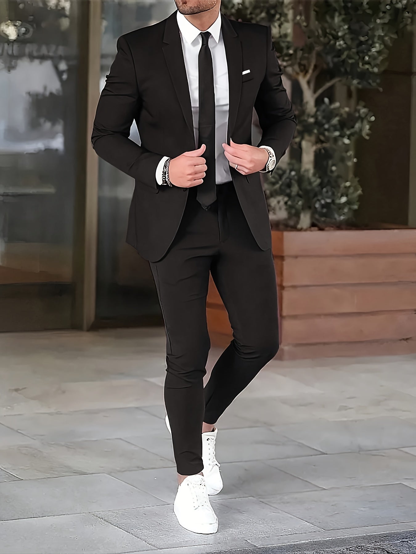 Men'S Premium New Two-Piece Suit Set, Stylish for Weddings, Parties, Graduation Ceremonies, And Business Gatherings.
