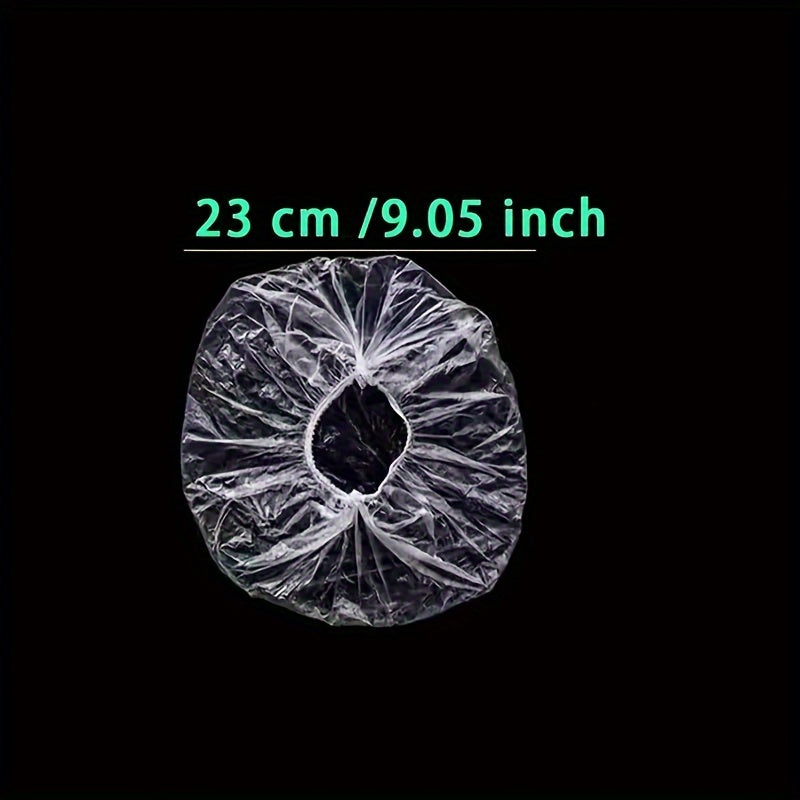 100pcs Professional Barber Shop Oil Film Hair Dye Caps - Waterproof Transparent Plastic, Easy to Carry for Travel, Hotel & Home Use - Essential Deep Conditioner for Men & Women