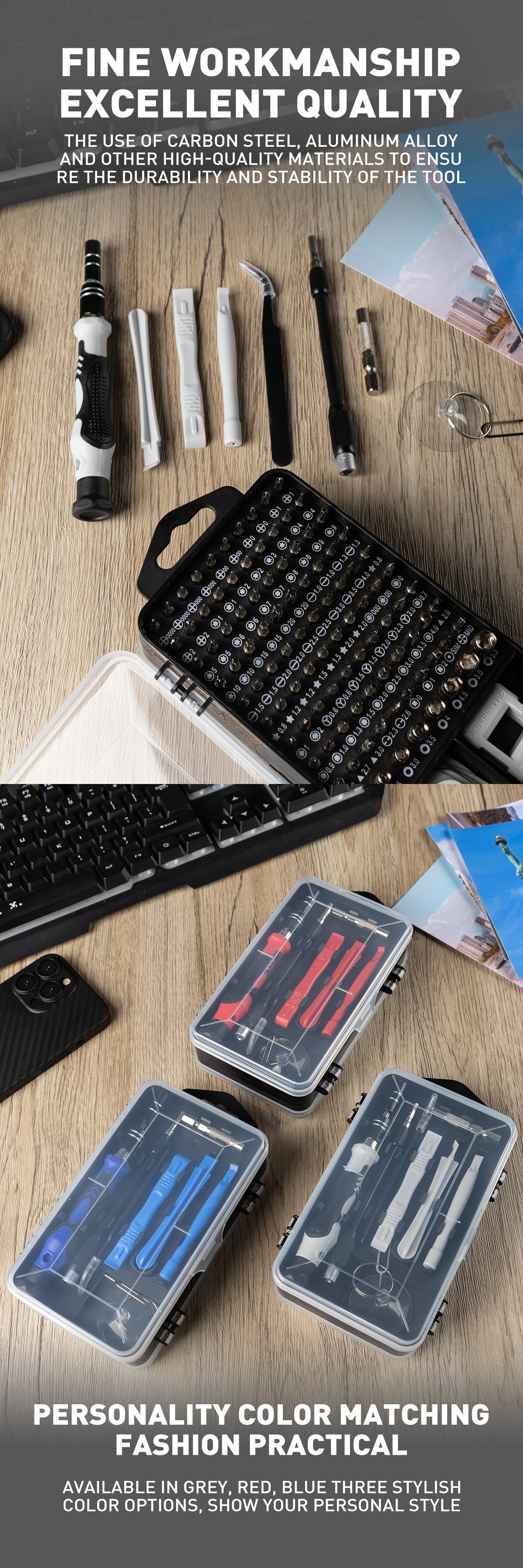 117in 1 Precision Screwdriver Set, Electronics Magnetic Repair Tool Kit with Case for Repair Computer, for iPhone, PC, Cellphone, Laptop, for Switch, PS4, Game Console, Watch, Glasses Etc