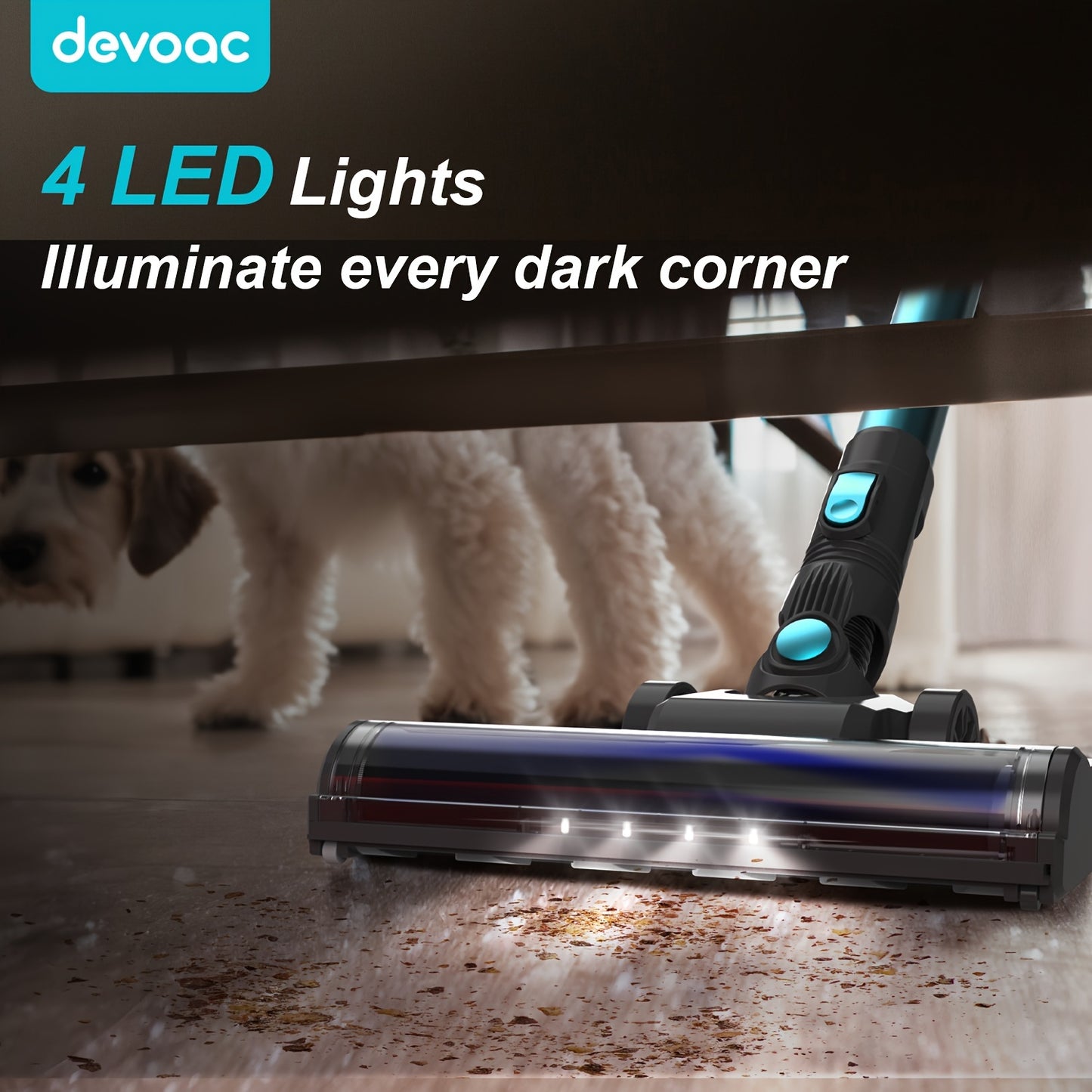 N300 Cordless Vacuum Cleaner for Home, 6-in-1 Rechargeable Powerful Lightweight Handheld Vacuum Cleaner, Running Time 45 Minutes, 48.58oz Dust Cup, Vacuum Cleaner for Home, Hardwood Floor, Carpet And Pet Hair