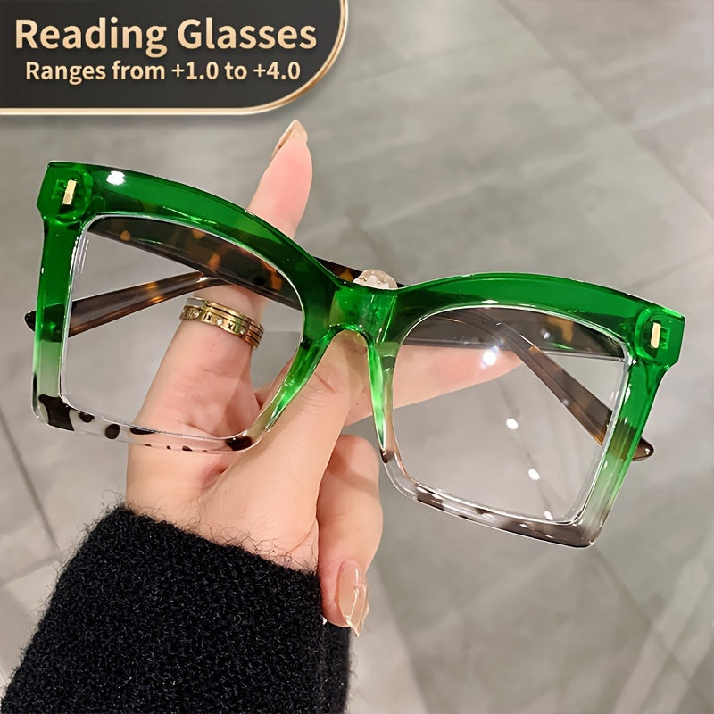 1pc Reading Glasses Vintage Cat Eye Men Women Clear Transparent Computer Reading Presbyopic Glasses Magnification +1.0~+4.0, ShowCute