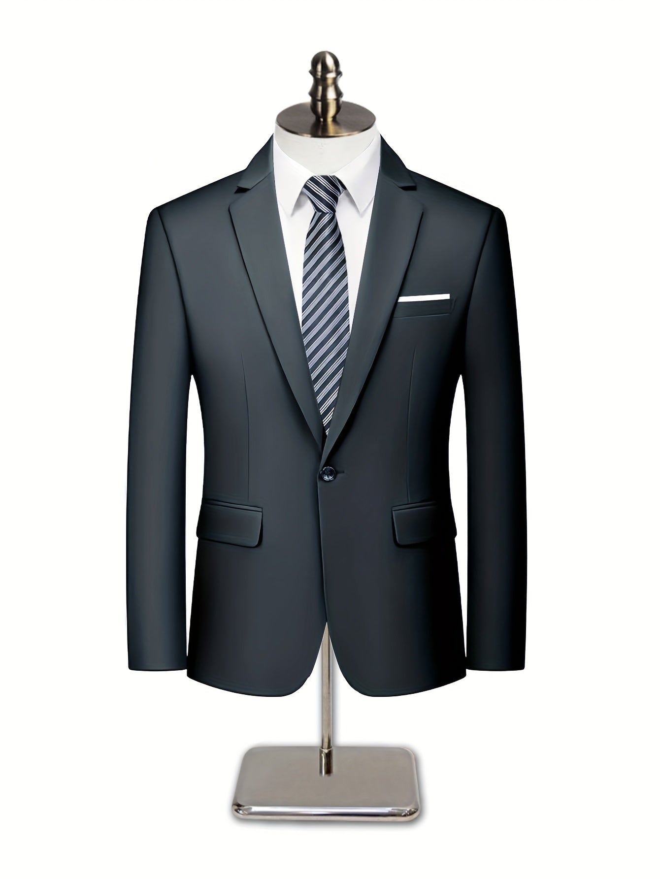 Men'S Single-breasted Suit - 2pcs Suit -- Fashionable Orthodox Business Attire - Suitable For Weddings - Interviews - Weddings - And Gatherings