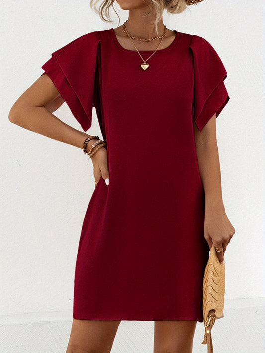 Women's Elegant Office to Party Dress - Flattering Fit & Flowy Silhouette, Machine Washable Everyday to Evening Outfit in Elegant Solid Color for Spring/Summer Casual Formal Events, Formal Wear for Women, Sophisticated Style,