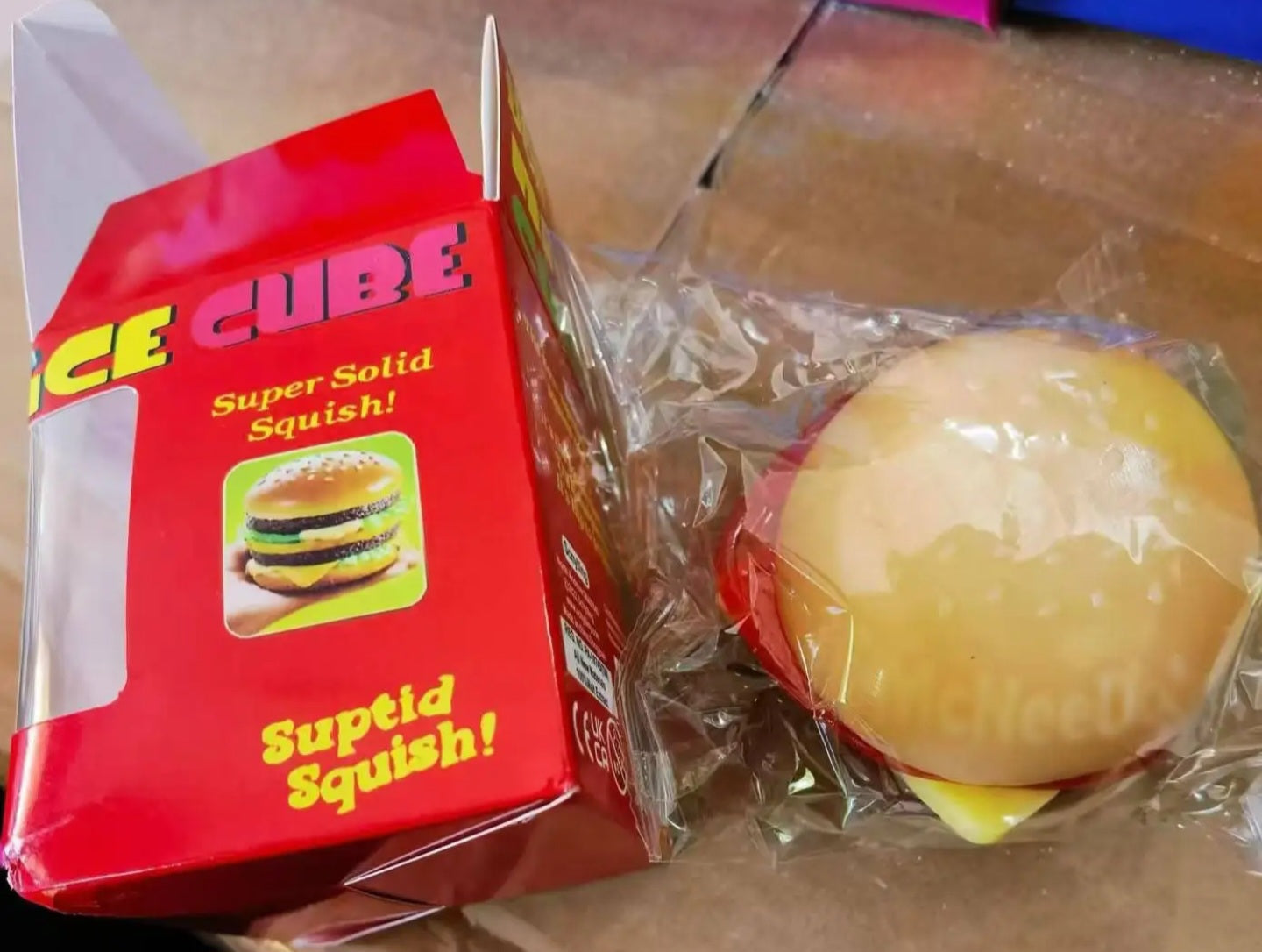 Cheeseburger Squishy Toy, Palm sized Sensory Fidget Toy