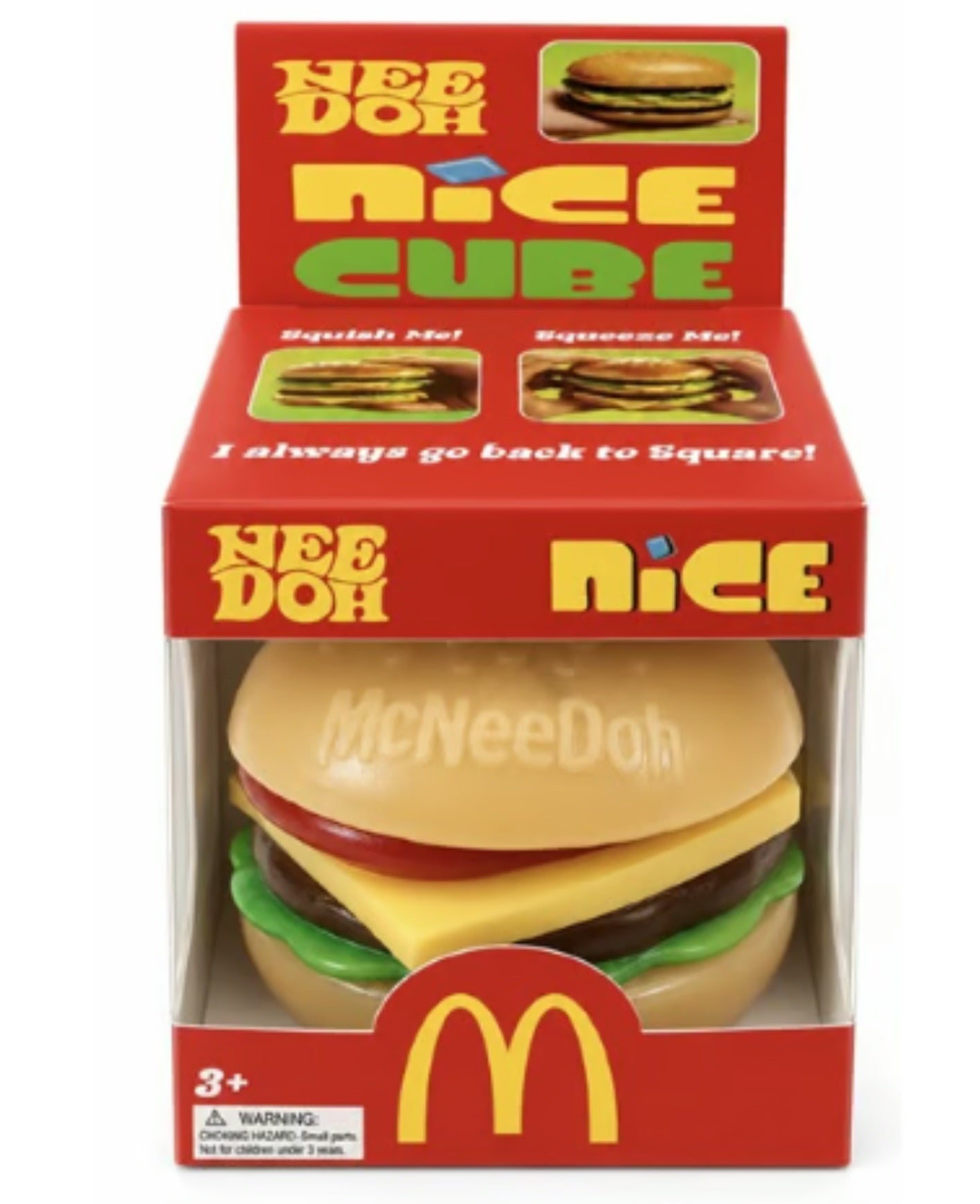 Cheeseburger Squishy Toy, Palm sized Sensory Fidget Toy
