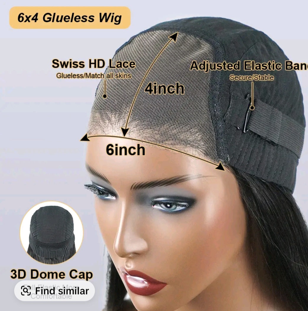 Short Bob Glueless Wigs Ready To Wear Deep Wave Curly Wigs Human Hair Wet and Wave 6x4 HD Lace Closure Wig For Women Pre Plucked 180%