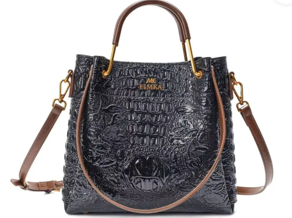 Elzena Textured Satchel – Structured Elegance with Everyday Function