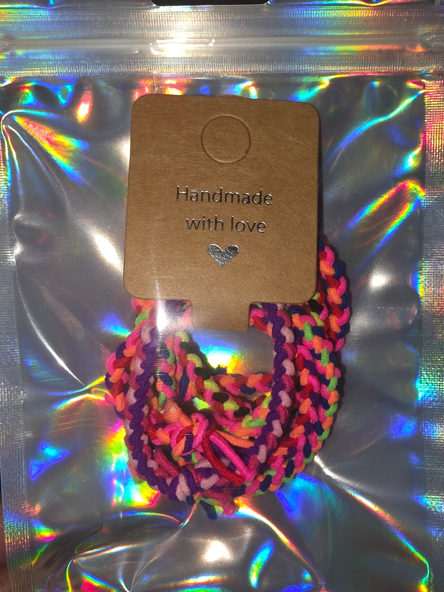 6 pc bundle of handwoven hair ties